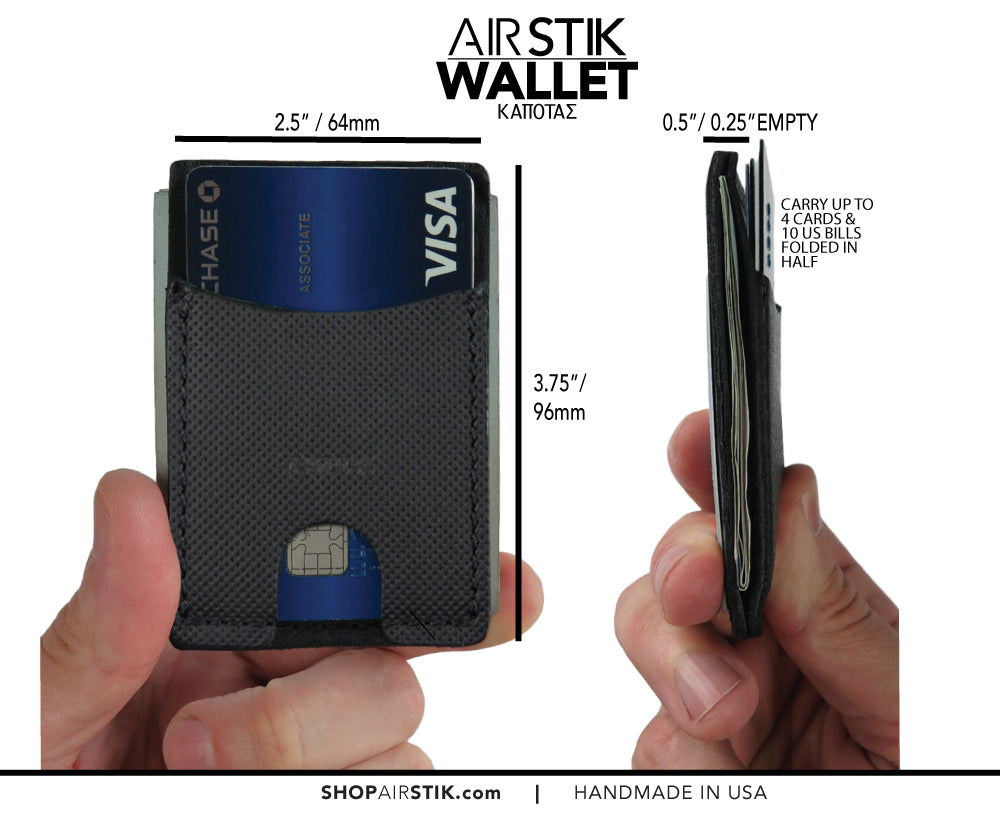 AIRSTIK WALLET universal multi-purpose wallet Handmade in USA