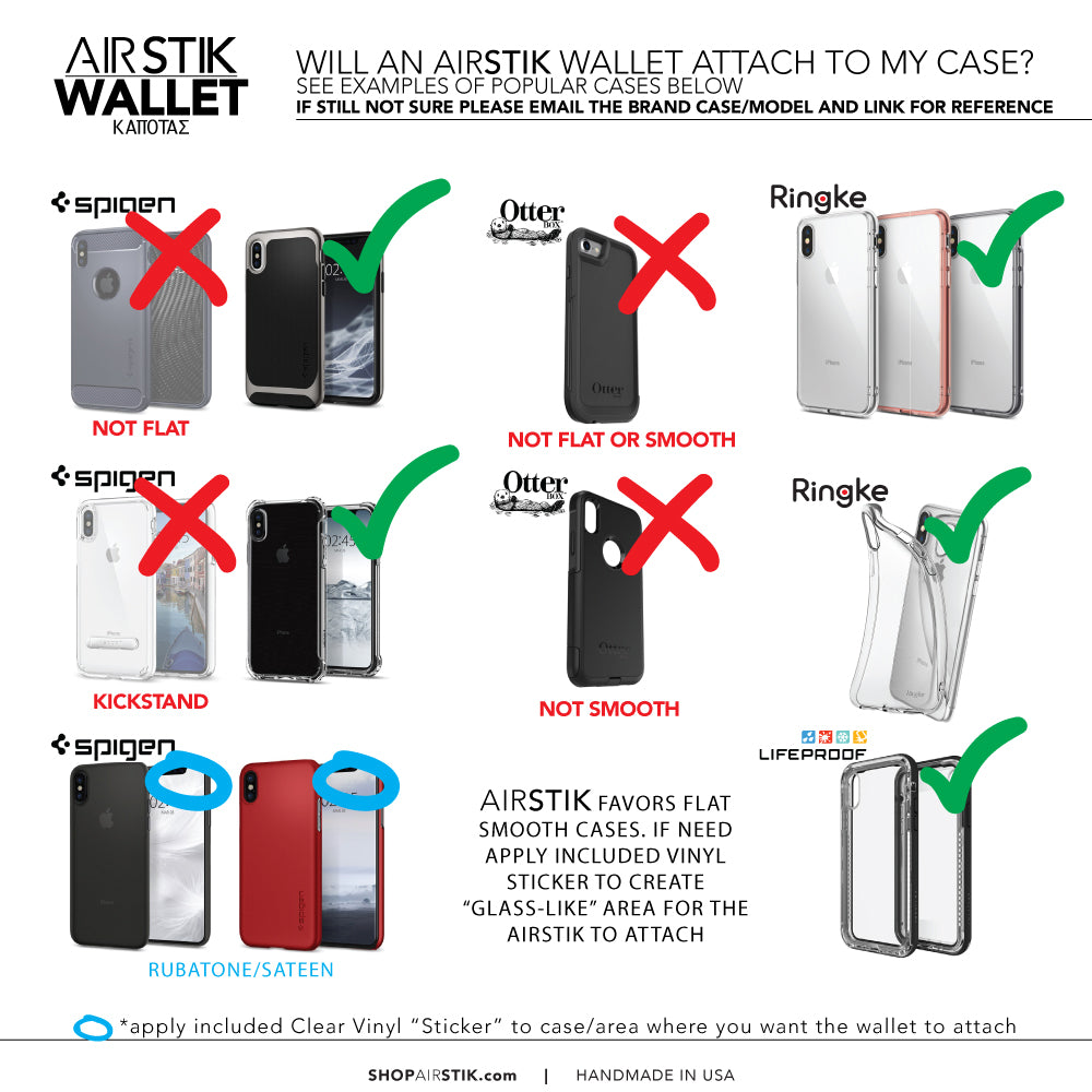 AIRSTIK WALLET universal multi-purpose wallet Handmade in USA