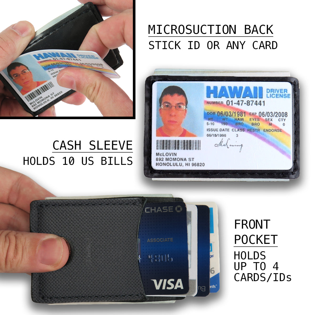 AIRSTIK WALLET universal multi-purpose wallet Handmade in USA